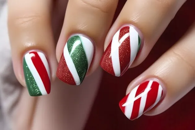 5 diseños de uñas navideñas que puedes hacer fácilmente