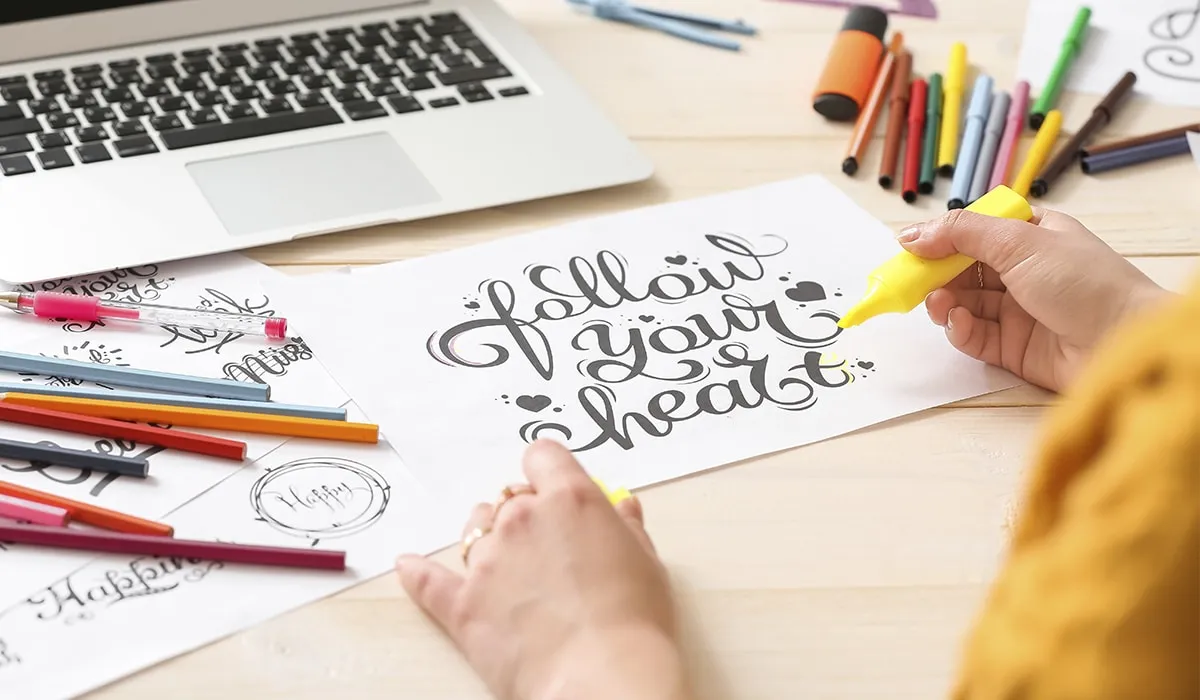 Diferencias y características de la caligrafía y lettering