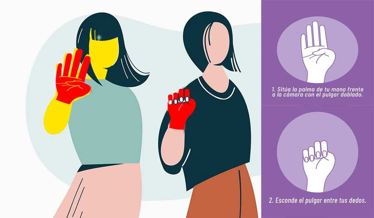 Esta es la señal para solicitar auxilio ante la violencia de género