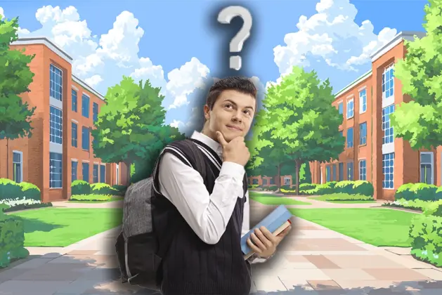 Estudiante universitario revisando un calendario con la fecha 1 de septiembre resaltada, sobre el tema de las clases por informe de gobierno