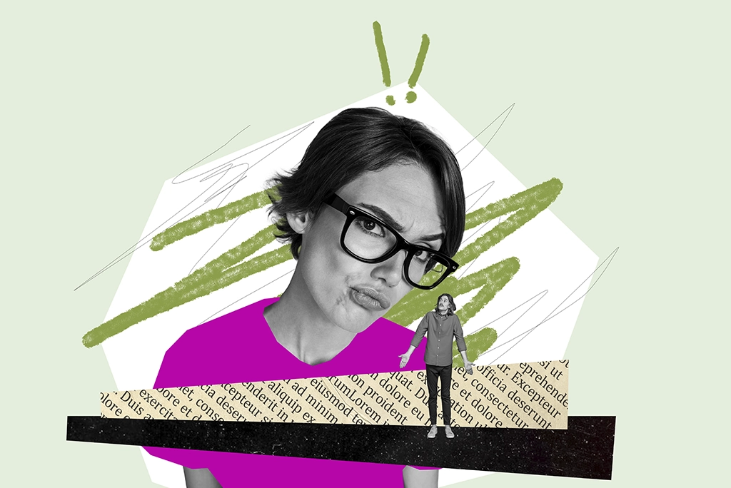 Ilustración con una joven estudiante sorprendida por las carreras universitarias más inusuales del mundo