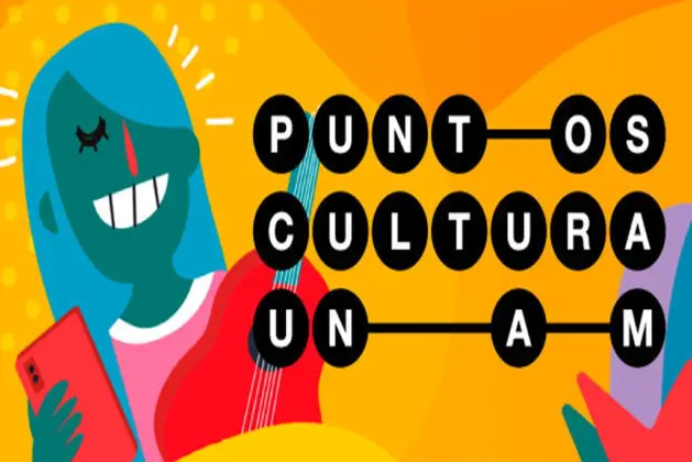 ilustración con el letreo de puntos cultura unam