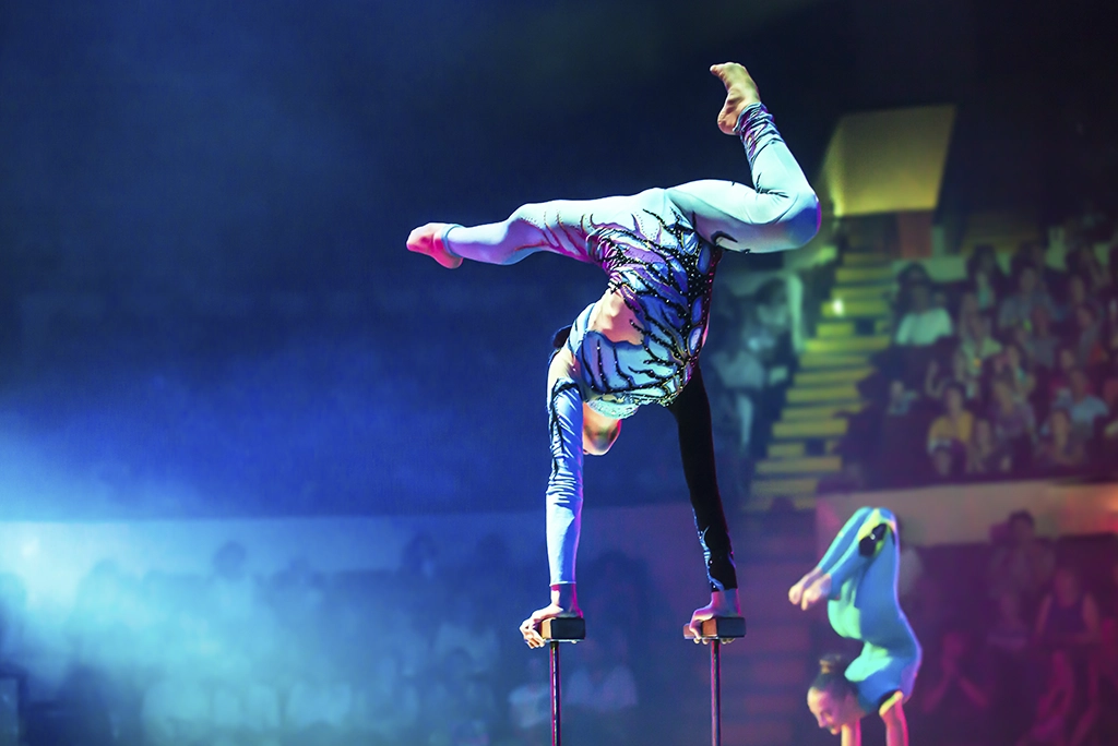 Estudiante realizando acrobacias aéreas en taller de circo – Convocatoria licenciatura en artes circenses 2025–2026 en el Centro Cultural Ollin Yoliztli, CDMX.