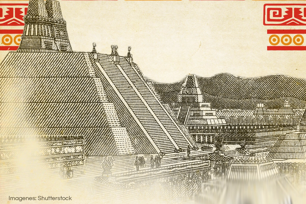 Reconstrucción digital de la antigua Tenochtitlan, mostrando sus canales, templos y la vida cotidiana en la ciudad lacustre del imperio mexica