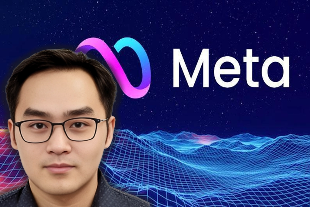 Jiahui Yu en Meta: El investigador de IA por el que Zuckerberg pagó $100 millones, posando en las oficinas de Superintelligence Labs