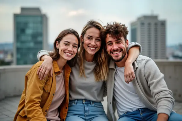 Grupo de jóvenes mexicanos analizando gráficas de prioridades: seguridad, empleo y educación como prioridad de los jóvenes en México frente a opciones tradicionales.
