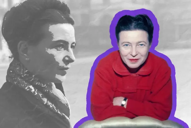 Imagen que muestra a Simone de Beauvoir, representante del feminismo moderno