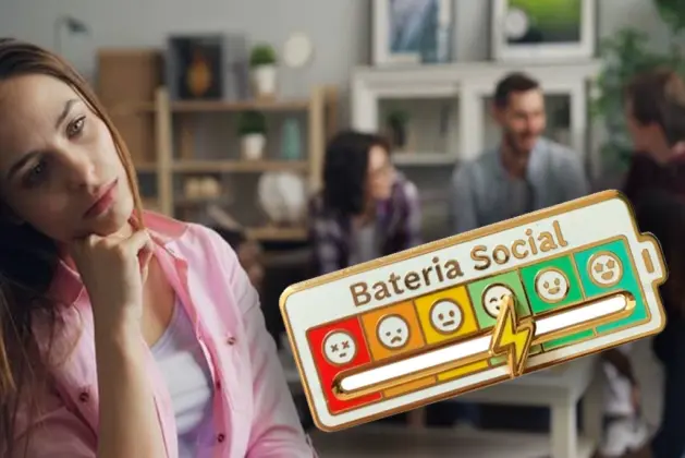 Joven recargando simbólicamente su batería social en un entorno tranquilo, representando el concepto de qué es la batería social y la necesidad de recargar energía.