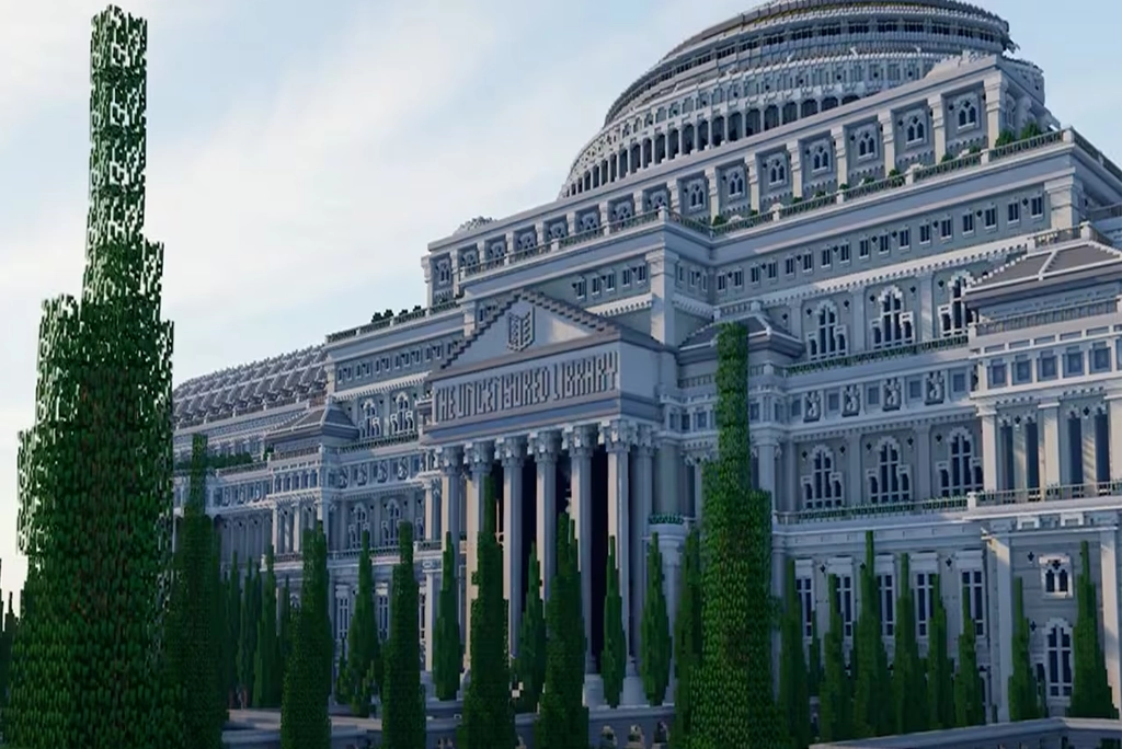 biblioteca-en-videojuego-Minecraft-con-informacion-prohibida