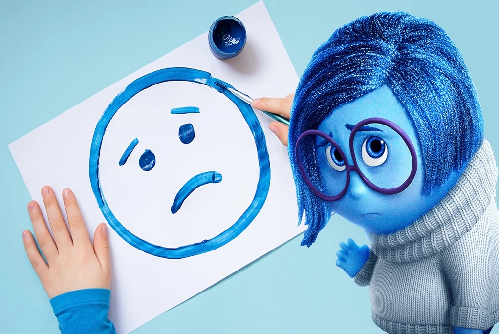Imagen de dibujo sobre blue monday, con personaje de animación