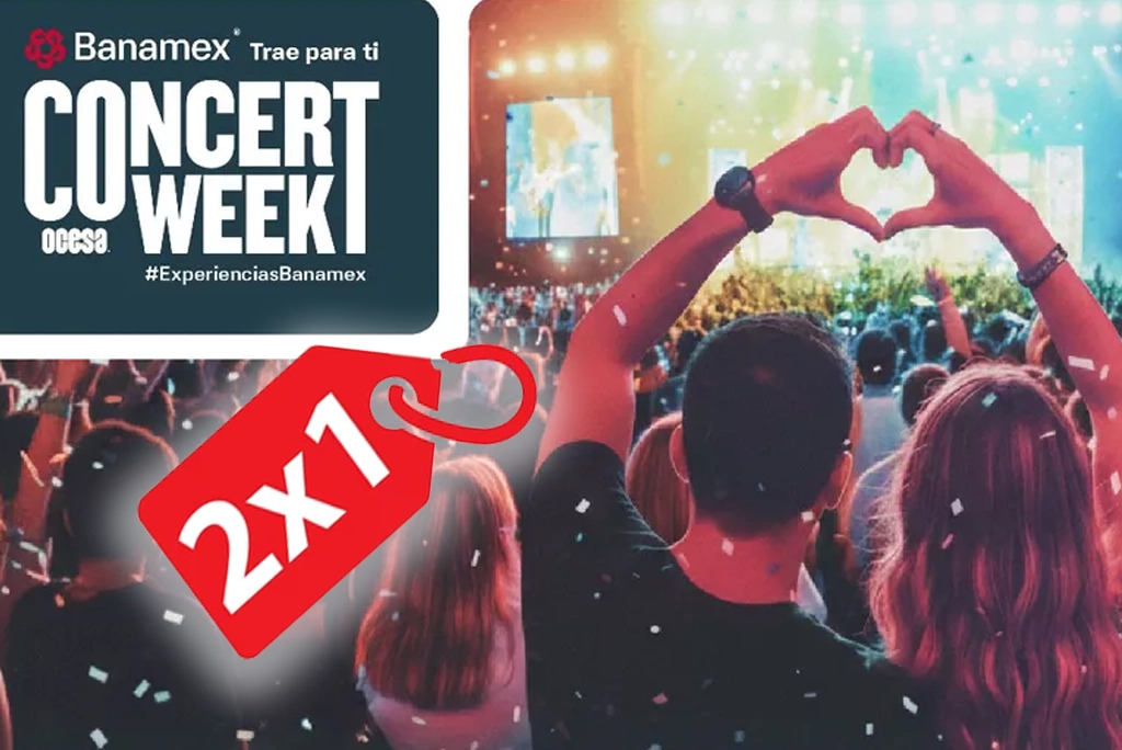 imagen sobre la venta de boletos al 2x1 en el concert week de banamex