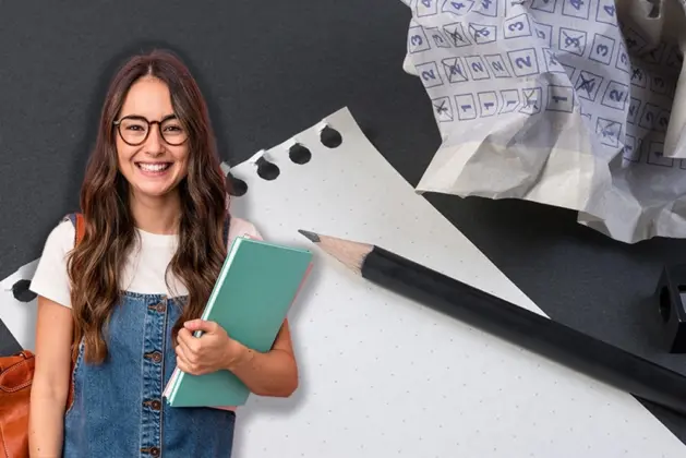 joven estudiante pensando cosas que debes hacer antes de salir de la preparatoria