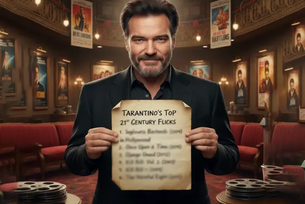 Quentin Tarantino sostiene una lista con sus mejores películas del siglo XXI, un ranking exclusivo de cine moderno.