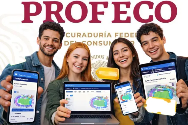 Jóvenes comprando boletos con las nuevas reglas que impuso Profeco a las boleteras