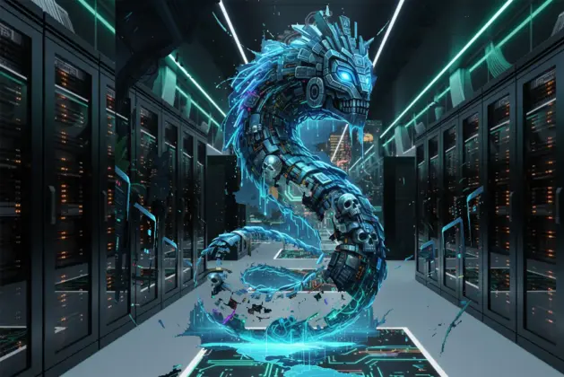 Representación artística de la supercomputadora Coatlicue, el sistema de cómputo más poderoso de América Latina.