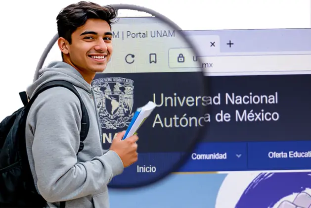 Joven reconociendo los trámites a realizar para el pase reglamentado a la UNAM