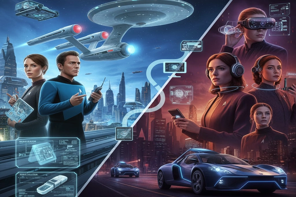 series icónicas de ciencia ficción como 'Star Trek' y 'Black Mirror' que predijeron el futuro con aciertos tecnológicos sorprendentes.